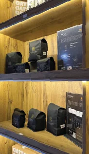 Black Lotus bags on a retail shelf